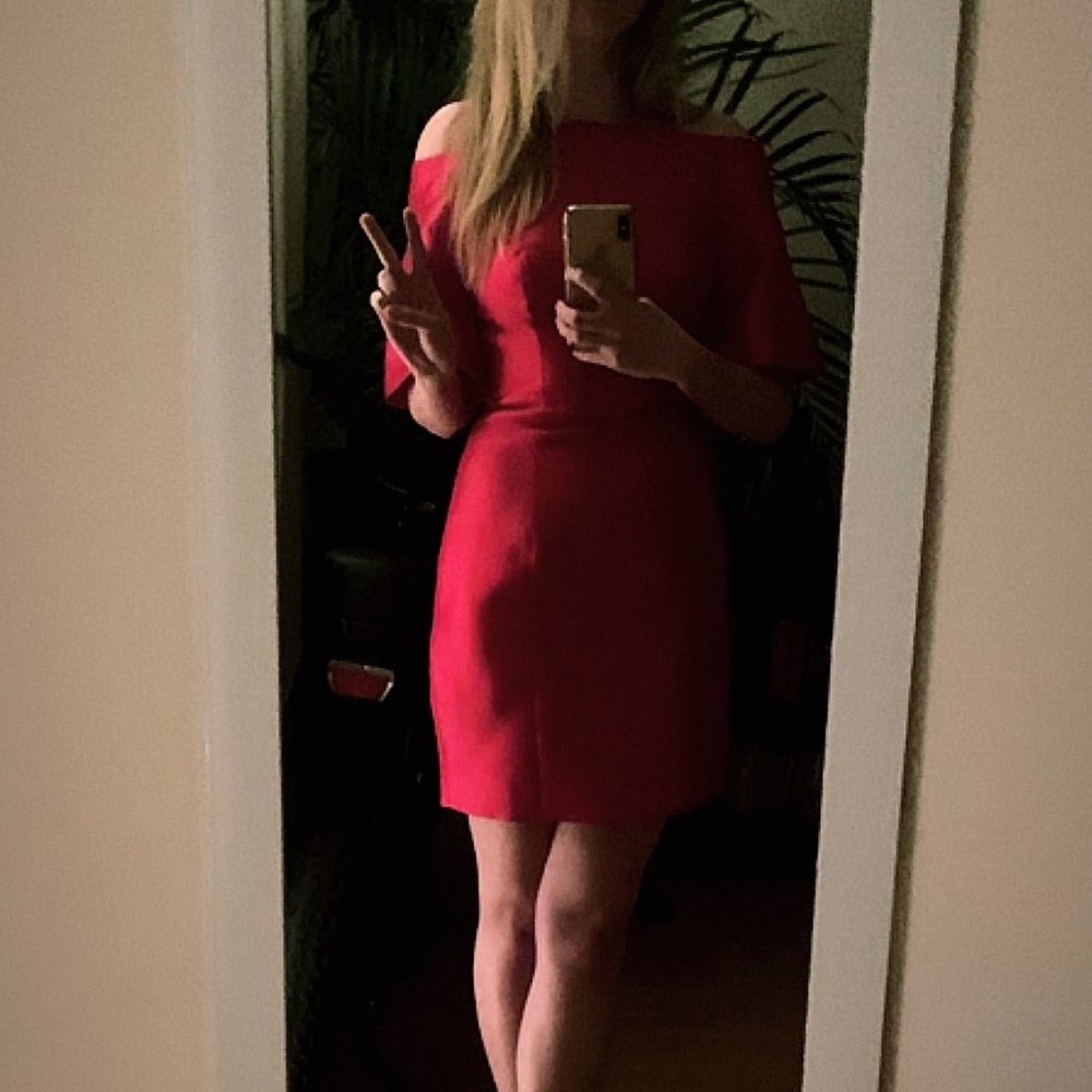 Red Off the Shoulder Dress